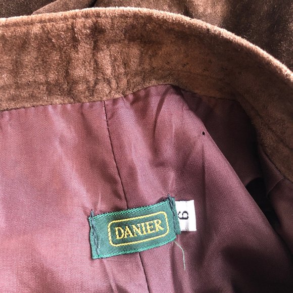 Stunning Vintage High Waisted Suede Leather Pleated Straight Leg Trouser Pants - Picture 5 of 7